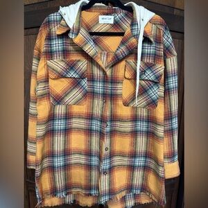 Plaid Harvest Shacket with a Boyfriend Fit